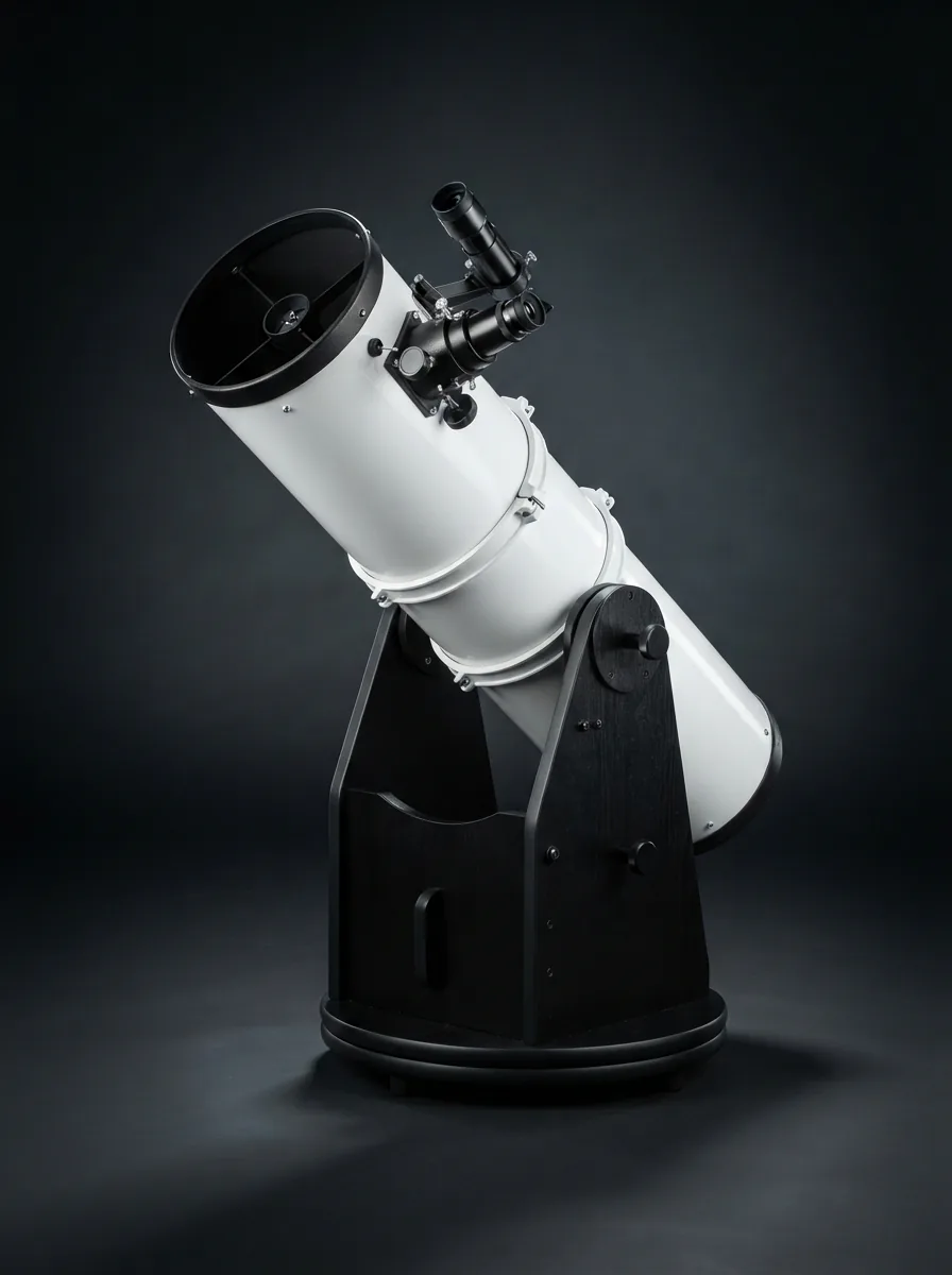 The Orion SkyQuest XT10 Classic Dobsonian Telescope fully assembled.